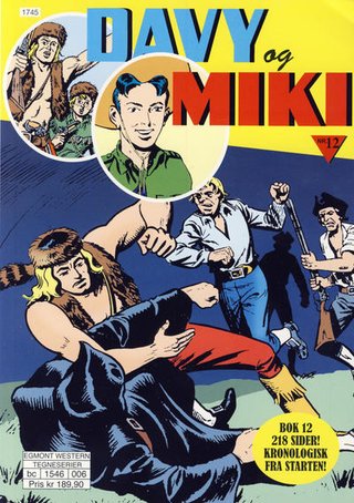 "Davy og Miki - Bok 12 Davy Crocket og den falske greven - Kaptein Miki - De hemmelige dokumentene - Professoren!" av Guiseppe Casarotti