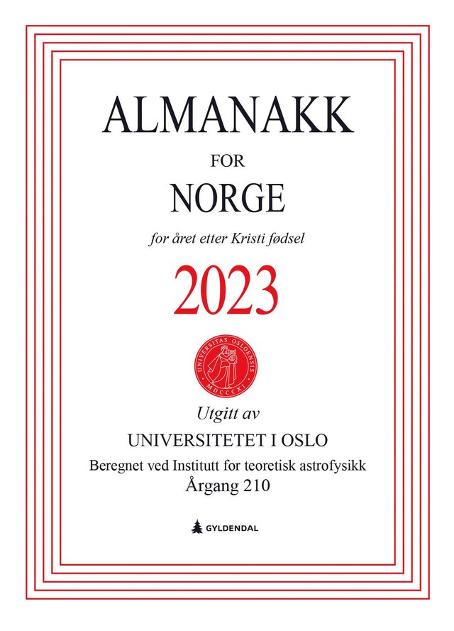 "Almanakk for Norge 2023 - for året etter Kristi fødsel" av Universitetet i Oslo