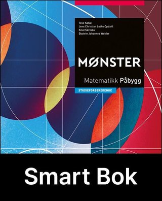 "Mønster 2P-Y, Smart Bok - matematikk SF, vg3 påbygging" av Tove Kalvø