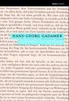 "Sannhet og metode - grunntrekk i en filosofisk hermeneutikk" av Hans-Georg Gadamer