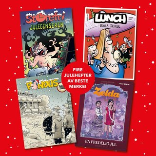 "Julehefter 4-pack - Pondus, Zelda, Storefri, Lunch" av Frode Øverli