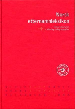 "Norsk etternamnleksikon - norske slektsnamn - utbreiing, tyding og opphav" av Olav Veka