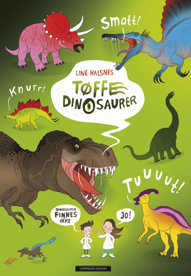 "Tøffe dinosaurer" av Line Halsnes
