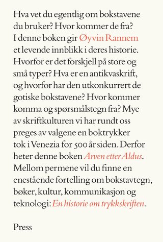 Arven etter Aldus - en historie om trykkskriften