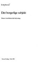 Det borgerlige subjekt - Ibsen i teorihistorisk belysning