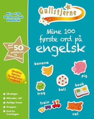 Mine 100 første ord på engelsk - gullstjerne 6+