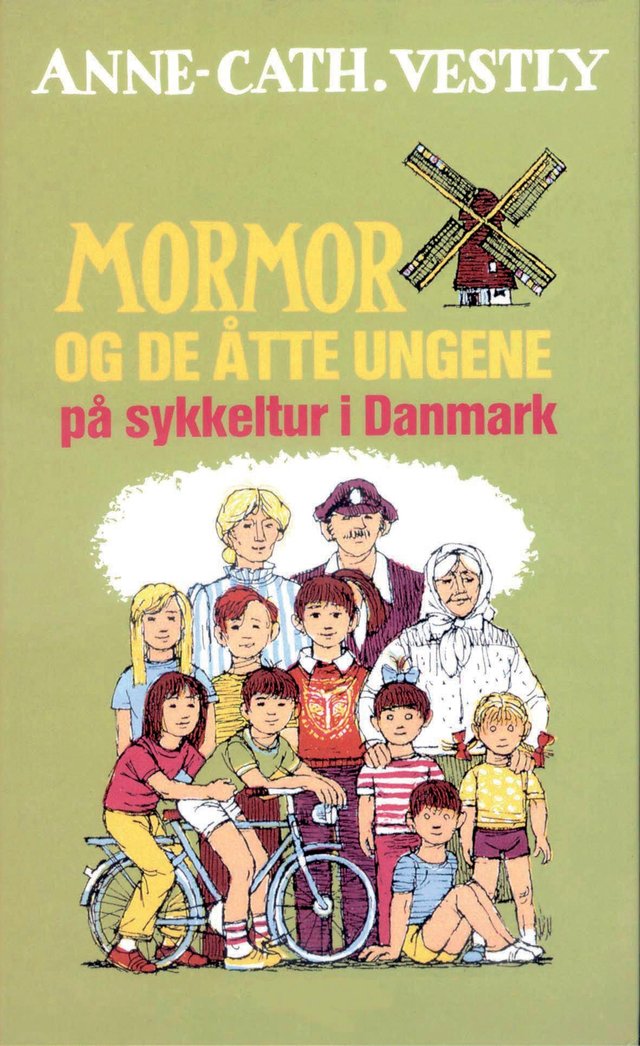 "Mormor og de åtte ungene på sykkeltur i Danmark" av Anne-Cath. Vestly
