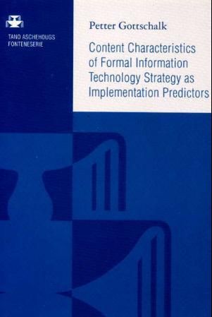 Content characteristics of formal information technology strategy as implementaion predictors