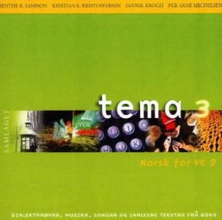 Tema 3 - dialektprøver, musikk, songar og innlesne tekstar frå boka : norsk for VK 2