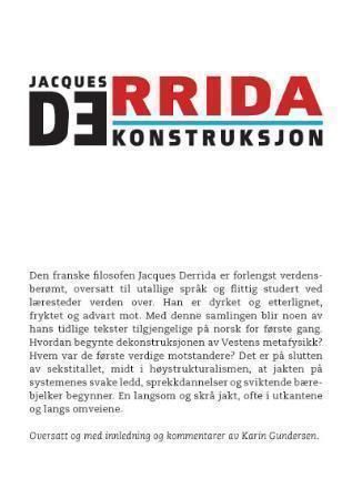 "Dekonstruksjon klassiske tekster i utvalg" av Jacques Derrida