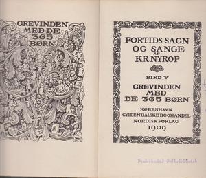 "Grevinden med de 365 børn Fortids sagn og sange bind 5" av Kristoffer Nyrop
