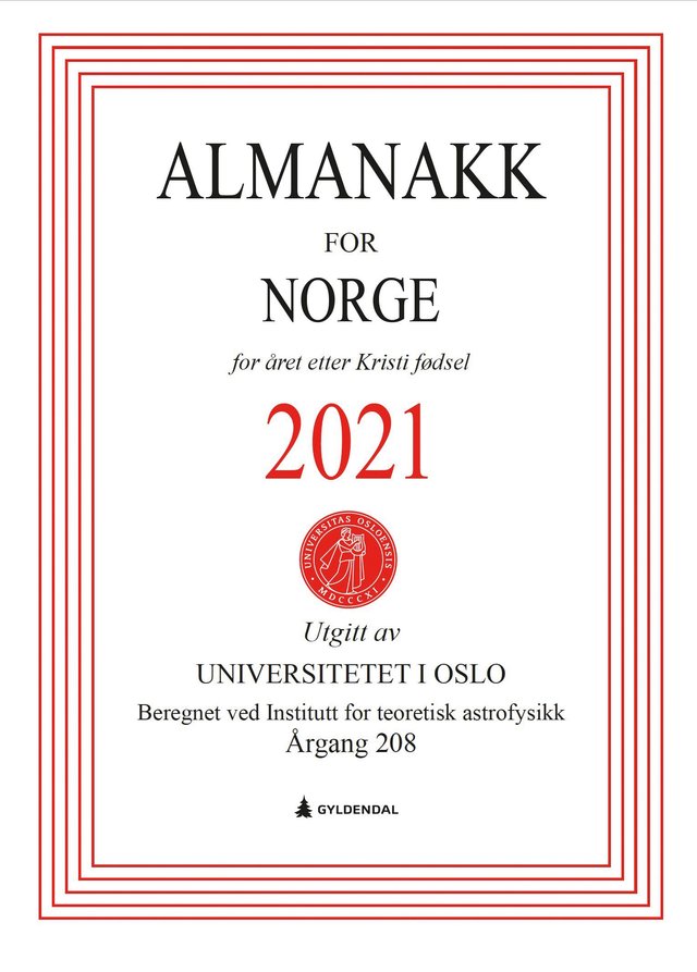 "Almanakk for Norge 2021 - for året etter Kristi fødsel" av Universitetet i Oslo