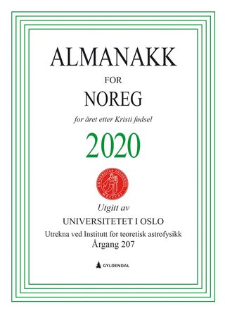 Almanakk for Noreg 2020 - for året etter Kristi fødsel