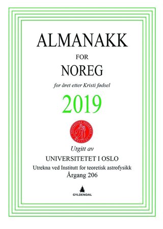 Almanakk for Noreg 2019 - for året etter Kristi fødsel