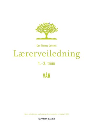 Lærerveiledning 1-2 trinn vår - norsk rettskrivings- og leseprøve for grunnskolen