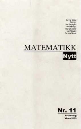 Matematikknytt nr 11 - våren 2003