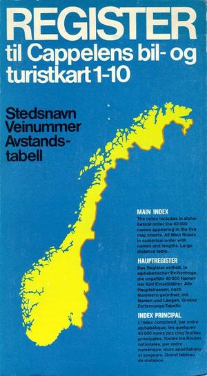 Register til Cappelens bil- og turistkart 1-10