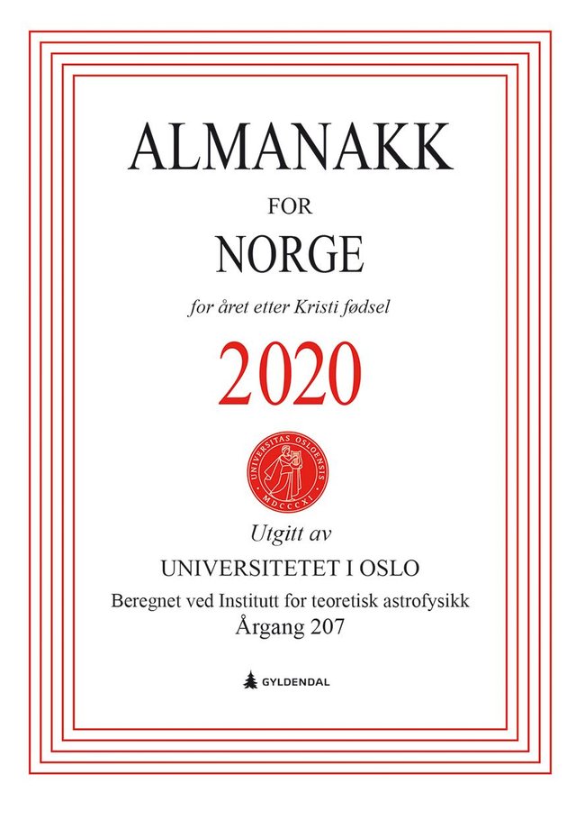 "Almanakk for Norge 2020" av Universitetet i Oslo. Almanakk-komiteen