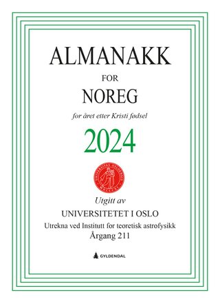 Almanakk for Noreg 2024 - for året etter Kristi fødsel