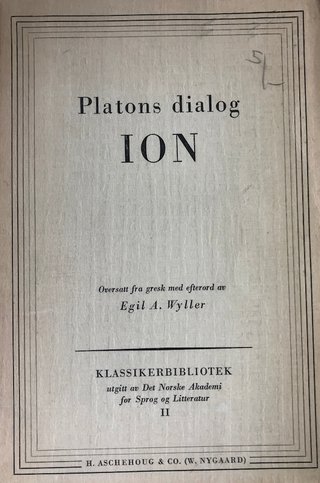 "Platons dialog «Ion»" av Platon