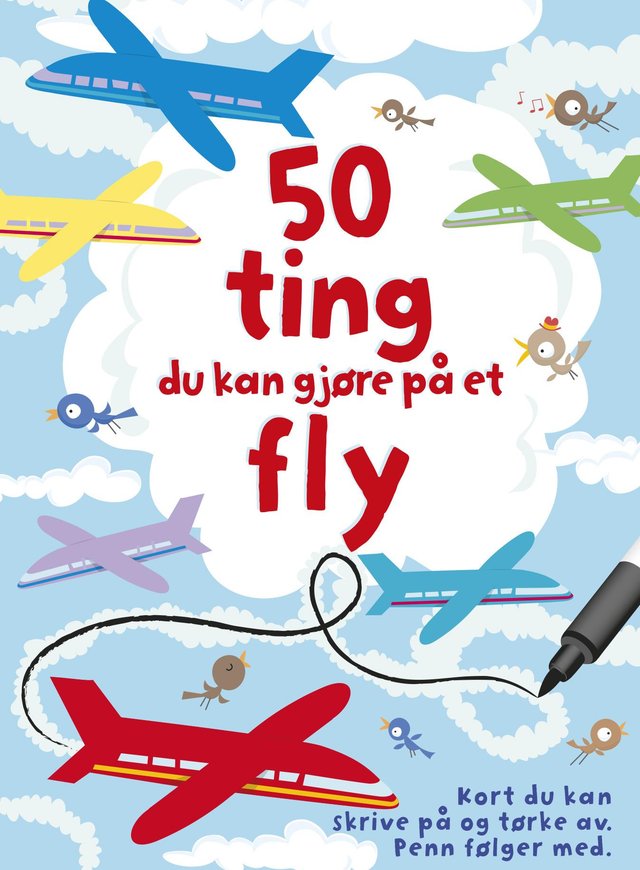 "Aktivitetskort: 50 ting du kan gjøre på et fly" av Emily Bone