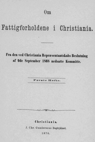 "Verker i utvalg. Bd. 11 - om fattigforholdene i Christiania" av Eilert Sundt