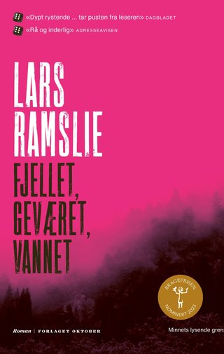 "Fjellet, geværet, vannet - roman : minnets lysende grense" av Lars Ramslie
