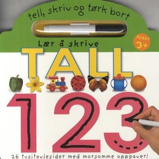 Lær å skrive tall - tell, skriv og tørk bort