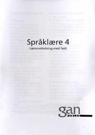 Språklære 4 - lærerveiledning med fasit