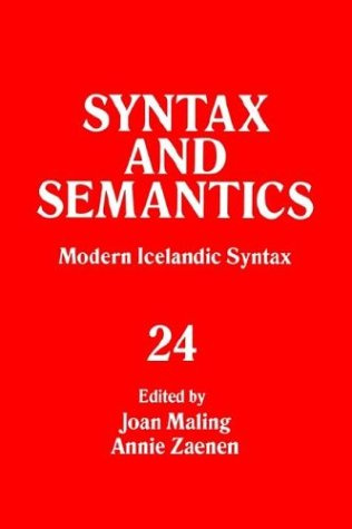 "Modern Icelandic Syntax - 24 (Syntax and Semantics)" av Joan Maling
