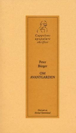 "Om Avantgarden" av Peter Bürger