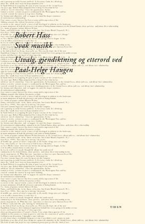 Svak musikk - dikt i utval