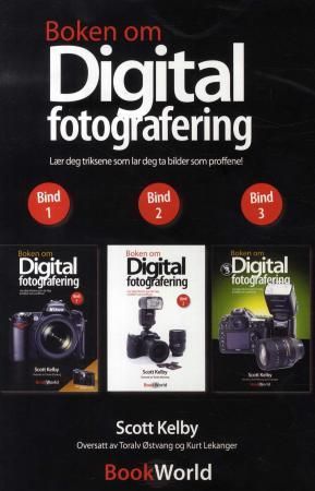 "Boken om digital fotografering lær deg triksene som lar deg ta bilder som proffene! : bind 1, 2 og 3" av Scott Kelby