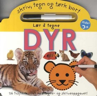 Lær å tegne dyr - skriv, tegn og tørk bort