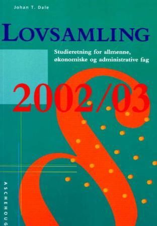 Lovsamling 2002-2003 - studieretning allmenne, økonomiske og administrative fag