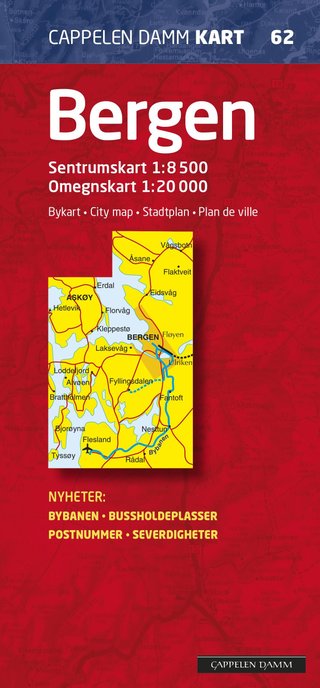 Bergen - bykart = city map