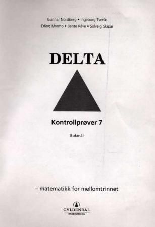 Delta 7 - kontrollprøver : matematikk for mellomtrinnet