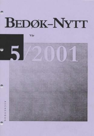 Bedøk-nytt 5/2001 - vår