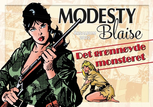 "Modesty Blaise årsalbum 2022 - det grønnøyde monsteret" av Peter O'Donnell