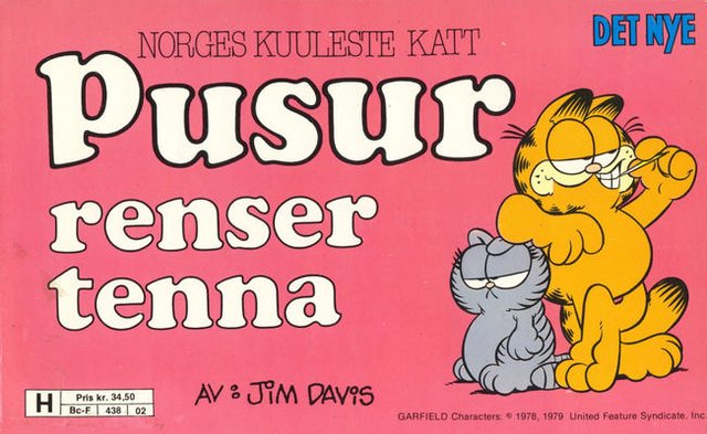 "Pusur renser tenna" av Jim Davis