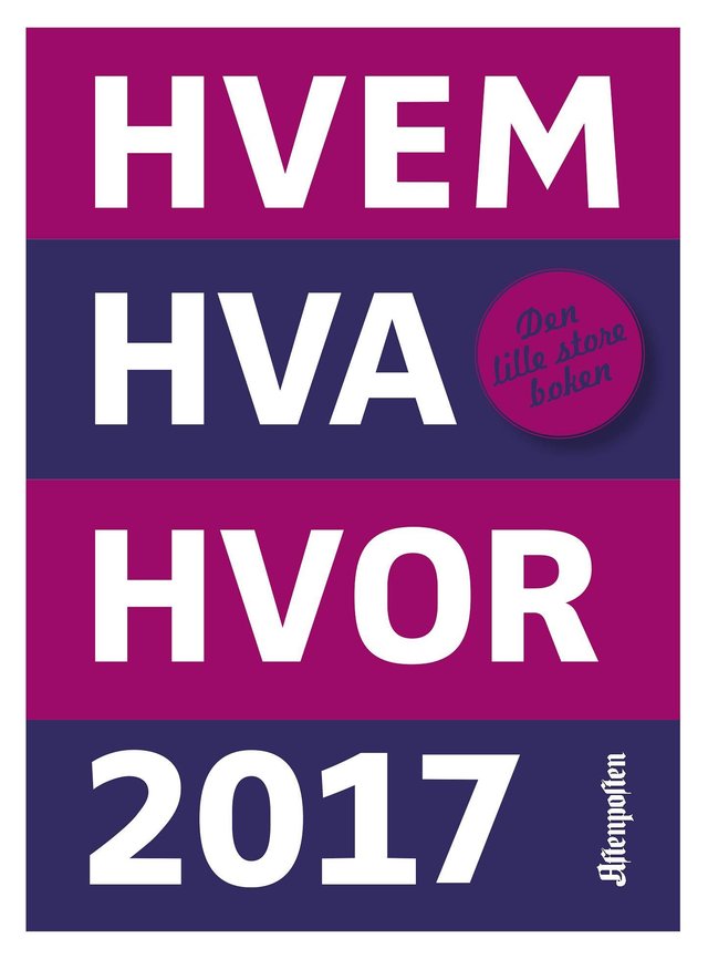 "Hvem hva hvor 2017" av Knut Are Tvedt