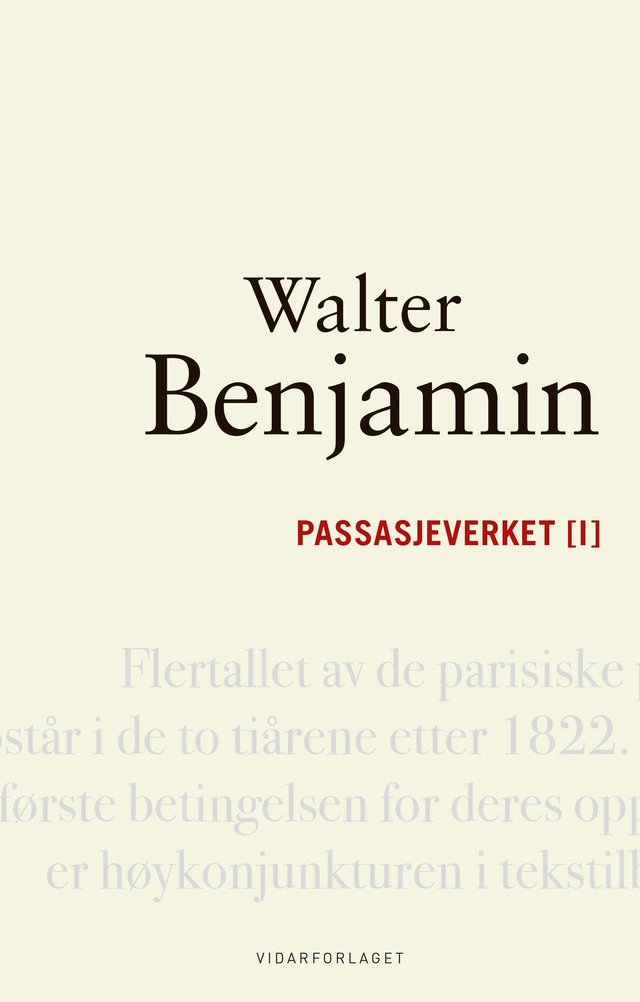 "Passasjeverket I" av Walter Benjamin