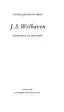 J. S. Welhaven. Mennesket og dikteren