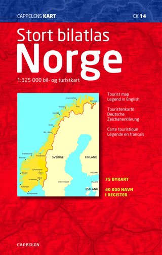 Stort bilatlas Norge - bil- og turistkart = tourist map = Touristenkarte = carte touristique