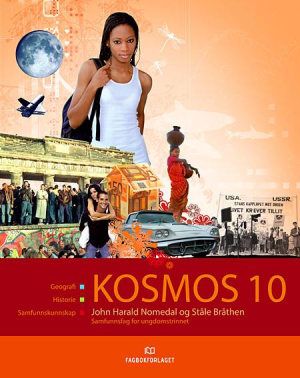 "Kosmos 10, Brettbok - Elevbok : samfunnsfag for ungdomstrinnet : geografi, historie, samfunnskunnskap" av John Harald Nomedal