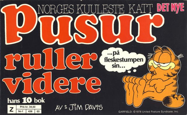 "Pusur ruller videre" av Jim Davis