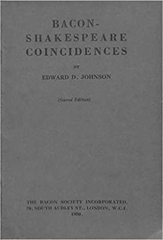 "Bacon - Shakespeare Coincidences" av Edward D. Johnson