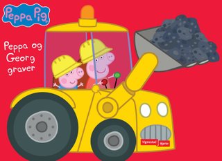 "Peppa og Georg graver" av Dag Lønsjø