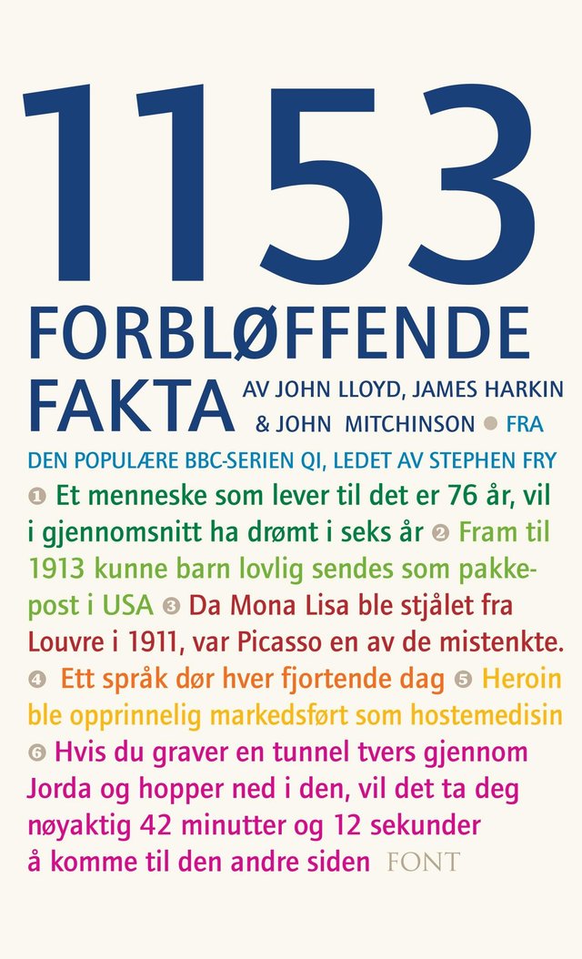 "1153 forbløffende fakta" av John Lloyd