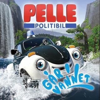 Pelle Politibil går i vannet